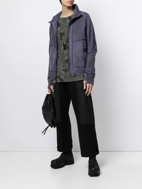 Isaac Sellam Experience funnel neck leather jacket