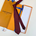 Louis Vuitton Style Men's Monogram Silk Tie