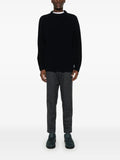 Closed ribbed-knit wool sweater