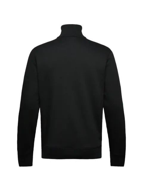 BOSS cotton-jersey jacket with logo badge
